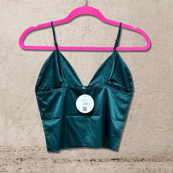 Satin Cropped Tank NWT - Picture 2 of 3